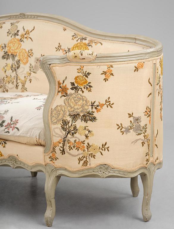A North-European rococo sofa, later part 18th century.