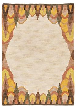 Judith Johansson, a carpet, "Björkhult", flat weave, c 328 x 230 cm, signed JJ.