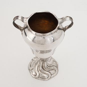 A Swedish Art Nouveau Silver Cup Shaped Vase, mark of Anders Nilsson, Lund 1906.