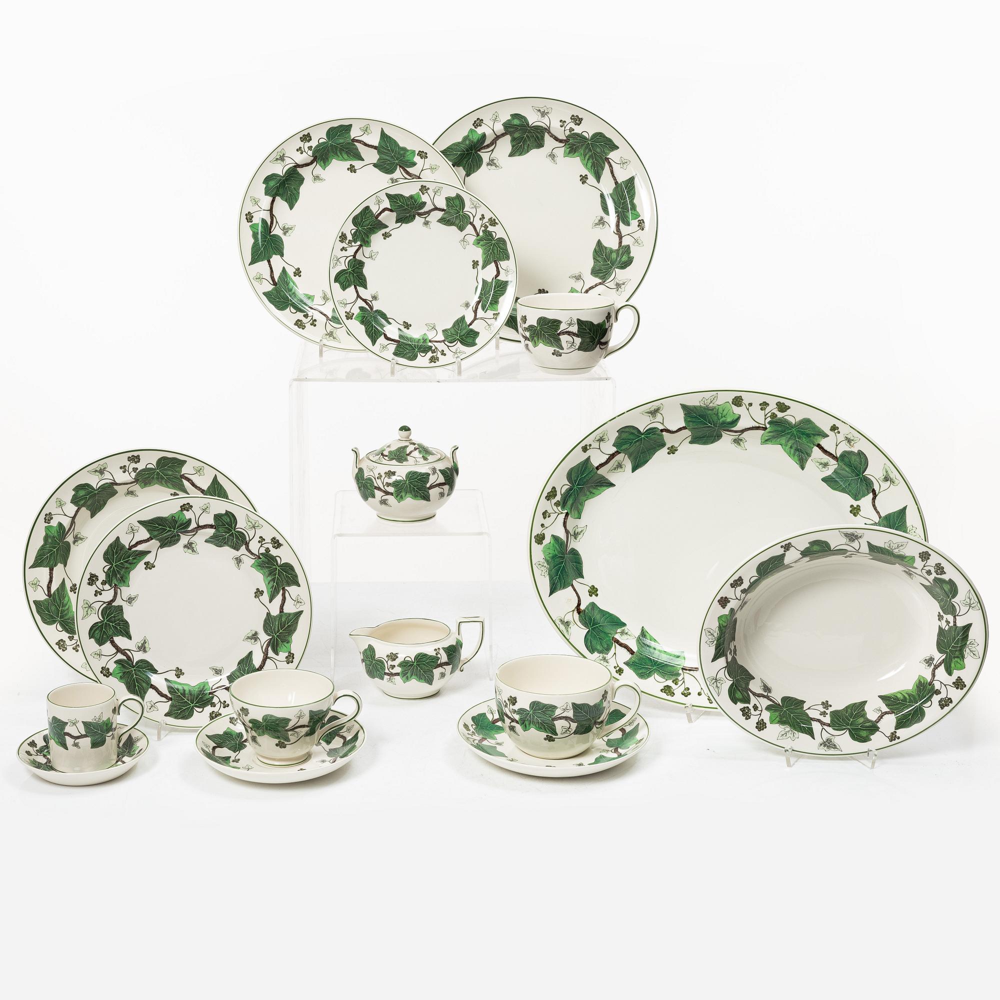 A 57-piece dinner and coffee service, 'Napoleon Ivy', Wedgwood, England.