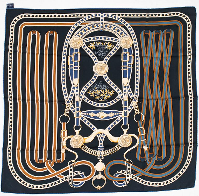 Hermès, a 'Grand Tralala' silk scarf.