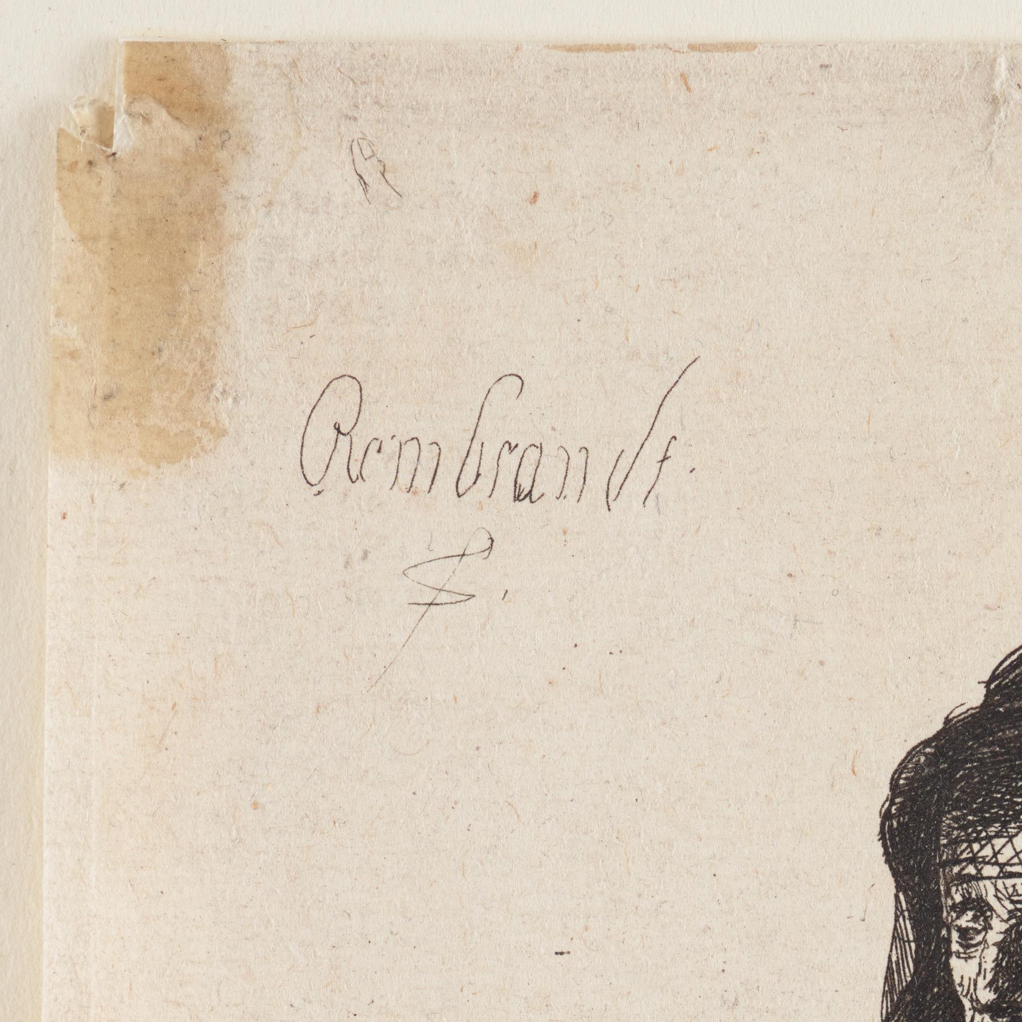 Rembrandt Harmensz van Rijn, after, "Rembrandt's Mother in Widow's Dress, Black Gloves", probably 18th century.