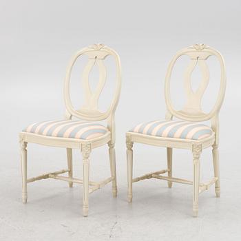 Ten Gustavian style chairs, Åmells.