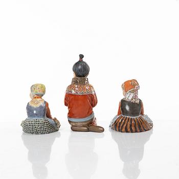 A group of six Danish porcelain figures, Carl Martin-Mansen for Royal Copenhagen, 20th century.