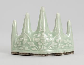 511. A celadon brush stand, Qing dynasty, 19th Century.