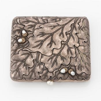 A jewelled silver case by Bolin Moscow 1893-1899.