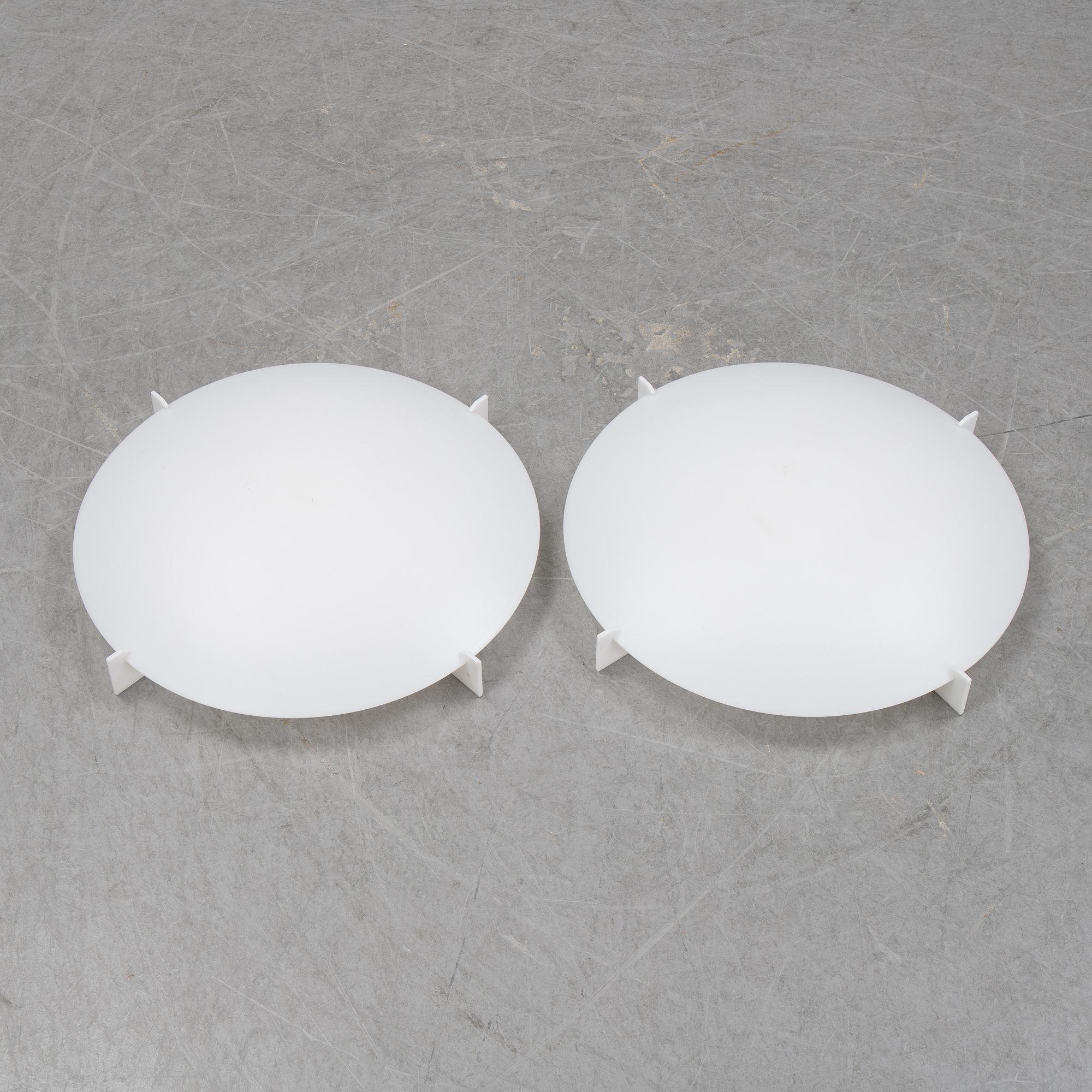 A pair of 'Plafo' ceiling lamps by Uno & Östern Kristiansson, Luxus, second half of the 20th century.
