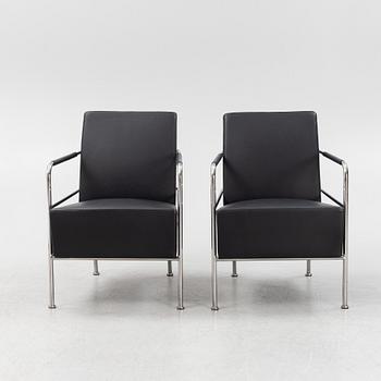 Gunilla Allard, a pair of leather upholstered 'Cinema' easy chairs, Lammhults.