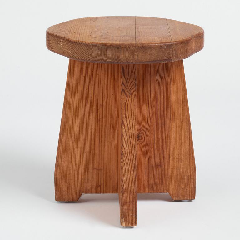 David Rosén, a pine stool 'Berga', Nordiska Kompaniet, Sweden 1930-1940s.