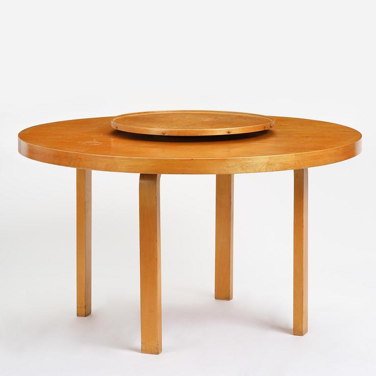 Alvar Aalto, matbord, modell "91", med karusellbricka, O.Y. Huonekalu-ja Rakennustyötehdas A.B, för Finmar Ltd, Finland, 1934-39.