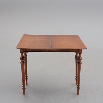 A late 19th century mahogany card table.
