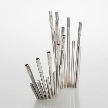 Carl F. Christiansen, candelabrum, silver-plated, Denmark 1960s.