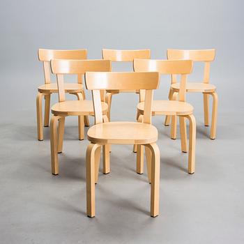 STOLAR, 6 st, modell 69, Alvar Aalto, Artek 2000-början.