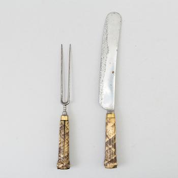 A pair of 18th century fork and knife.