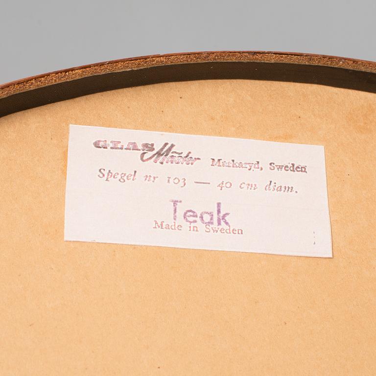 A mirror from Glasmäster, Markaryd, 20th century.