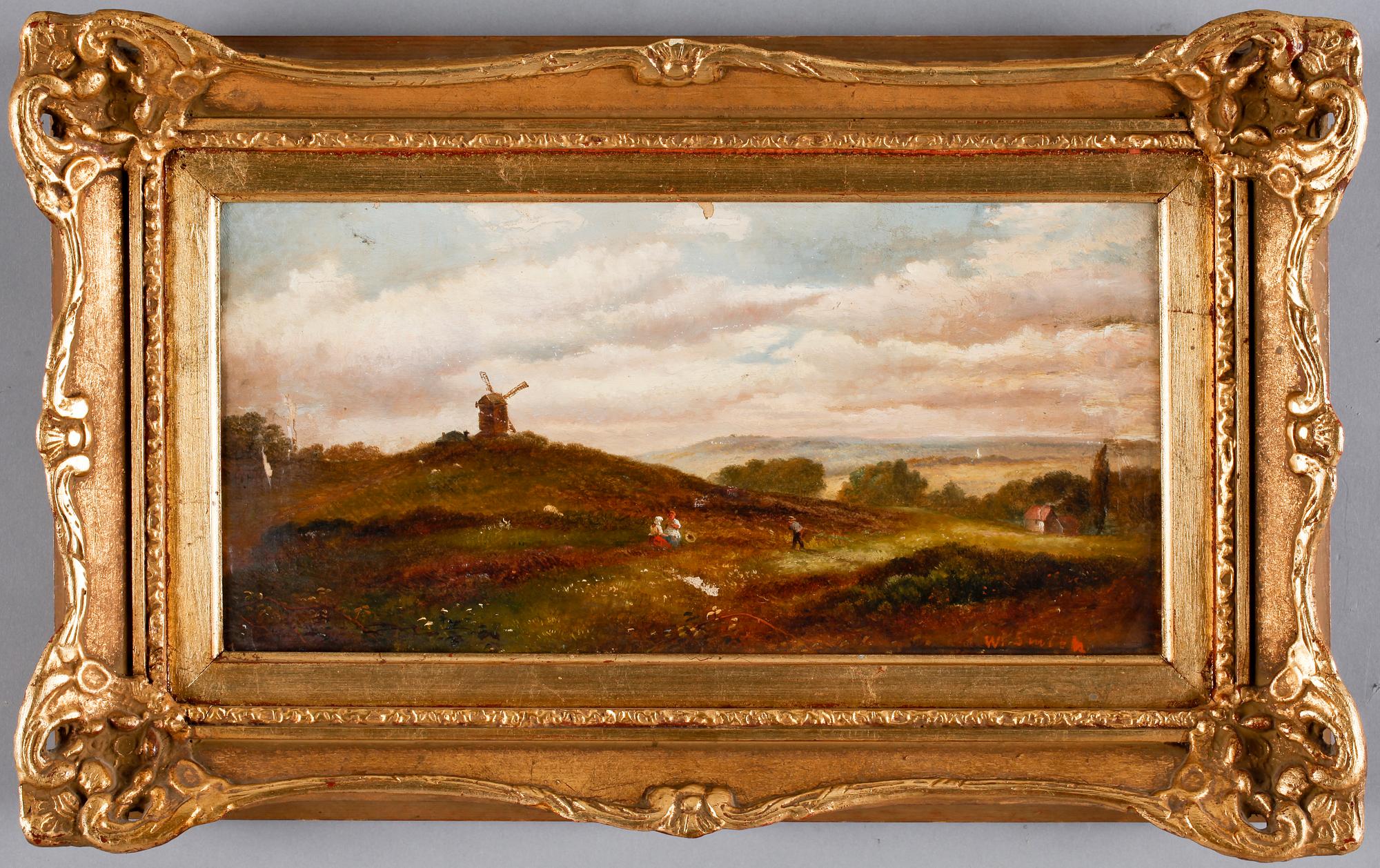 OKÄND KONSTNÄR. Olja på duk. Sign W Smith. England, 1800-tal.