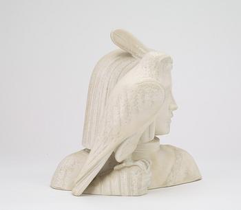 A Gunnar Nylund stoneware sculpture of a falconer, Rörstrand.