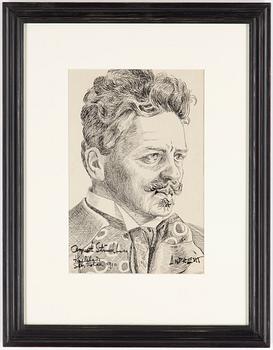 Vicke Andrén · VICTOR "VICKE" ANDRÉN, tusch på papper. Signerad och daterad 1910.