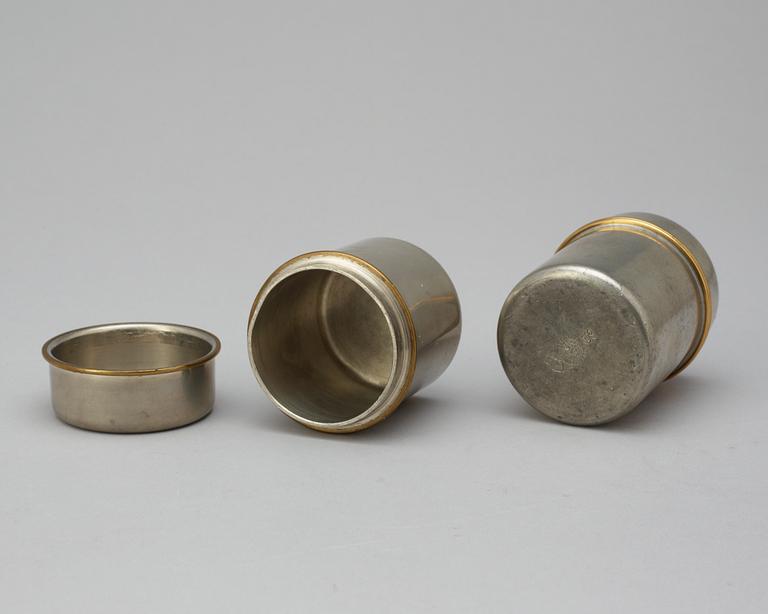 A set of two Estrid Ericson pewter boxes by Svenskt Tenn.