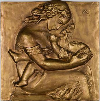 WÄINÖ AALTONEN, a gilt plaster relief, signad and dated 1932.