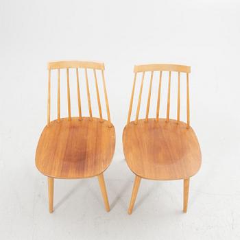 Yngve Ekström, Chairs, 4 pcs, "Pinnockio", Stolab, 1950s/60s.