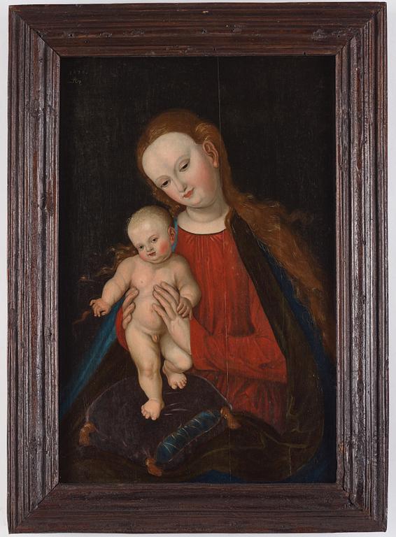 Lucas Cranach d.ä. Hans efterföljd, Madonnan med barnet.