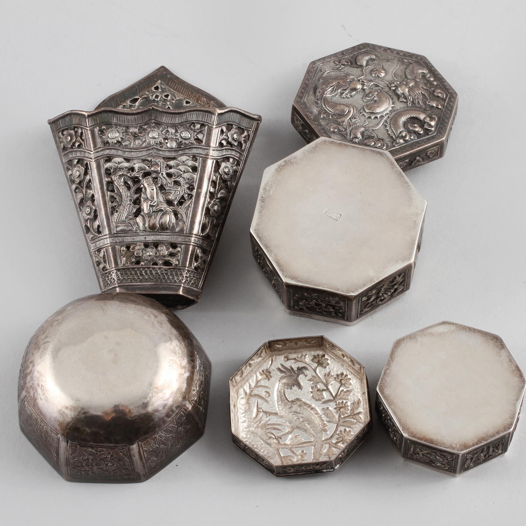 PARTI SILVER, 4 delar, 1900-tal, vikt 225 g.