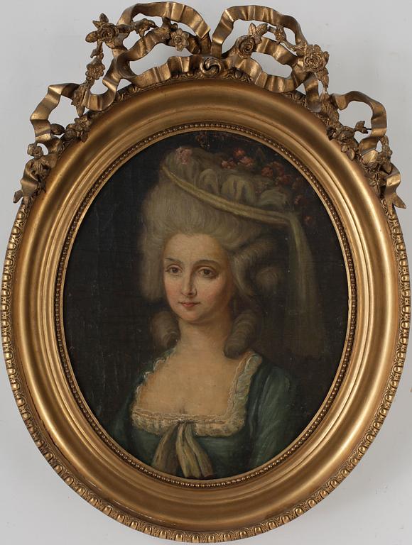 OKÄND KONSTNÄR, olja på duk, ej signerad, 1700-tal.