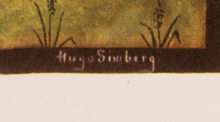 HUGO SIMBERG, after, a folder with 20 off-set printings, WSOY Porvoo 1952.