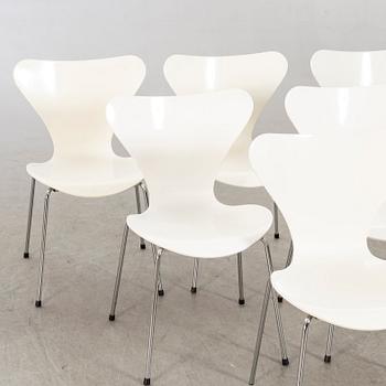 ARNE JACOBSEN, 6 st "Sjuan"  Fritz Hansen, Danmark.