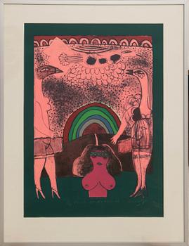 Beverloo Corneille, "Femmes oiseaux a l'arc en ciel".