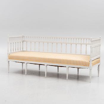 A Gustavian sofa, end of the 18th century.