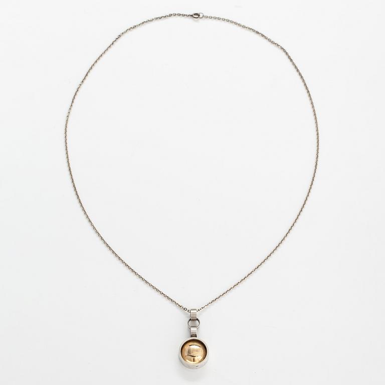 Elis Kauppi, A silver and gold necklace. Kupittaan kulta, Turku 1965.