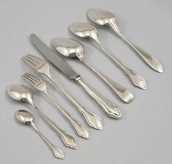 BESTICK, 40 st, silver, 1800/1900-tal. Vikt ca 1 950 gram.