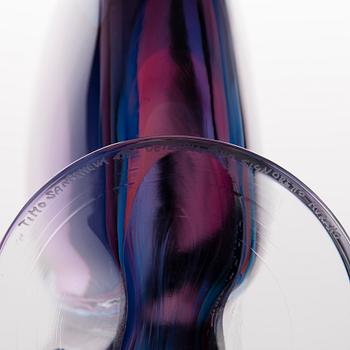 A glass sculpture signed Timo Sarpaneva 1998 Vetreria Pino Signoretto, Murano.