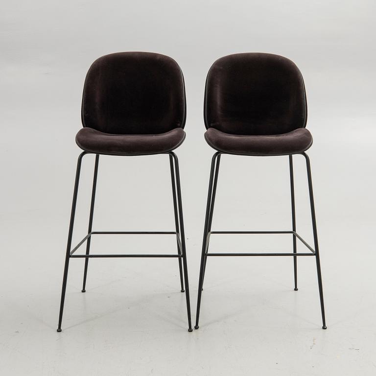 GamFratesi, Bar stools, a pair, "Beetle Bar Chair", Gubi, Denmark.