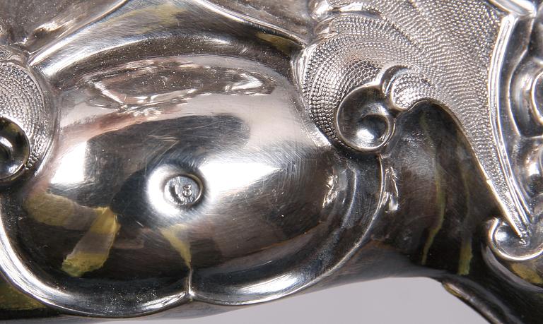 LJUSSTAKAR, ett par, silver, nyrokoko, Österrike, omkring 1900.