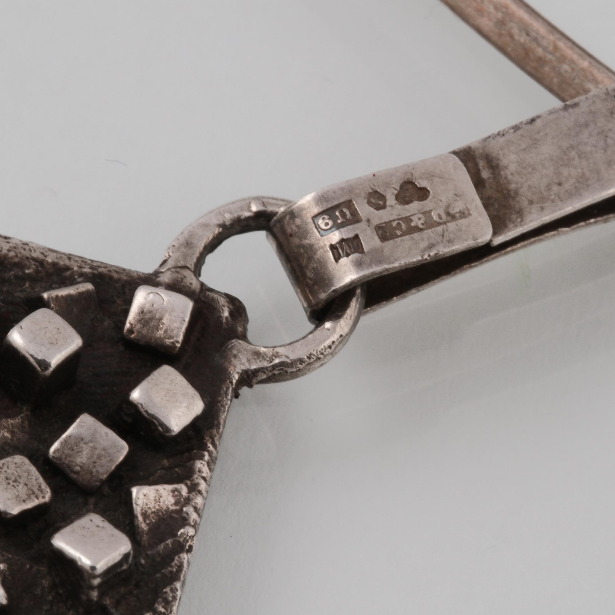 COLLIER, silver, Gustav Dahlgren & Co, Malmö, 1970. Vikt 38,7 gram.