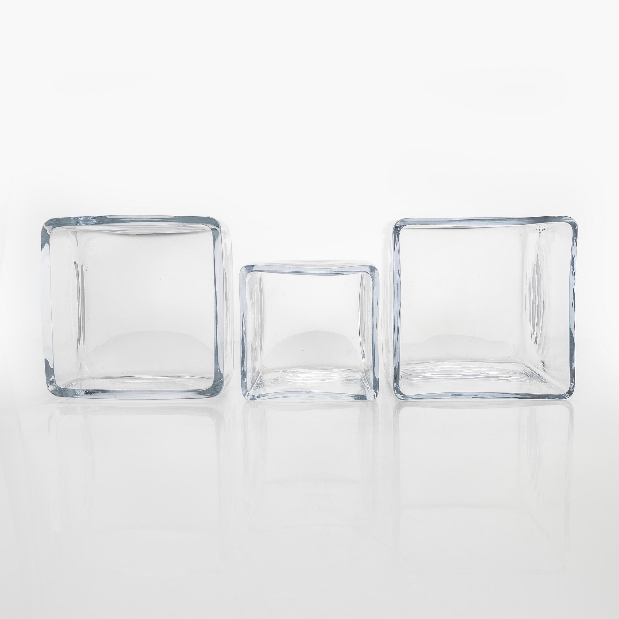 Heidi Blomstedt, a set of three "Lumi glass" vases, made to order, manufacturer Kumela.