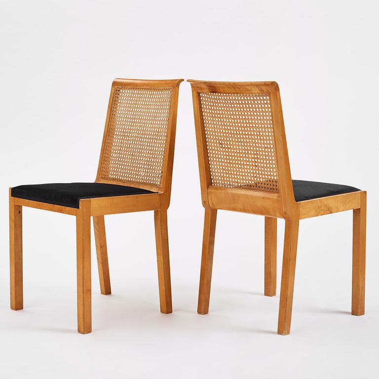 Axel Einar Hjorth, a set of four "Corall" chairs, Nordiska Kompaniet, 1935.