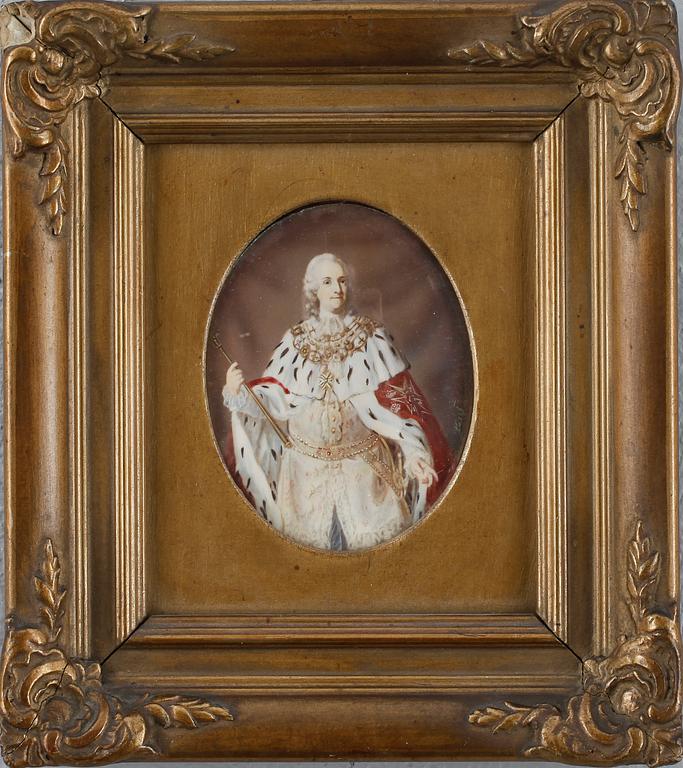 LORENS PASCH DY, efter, miniatyr. Troligen 1800/1900-tal.
