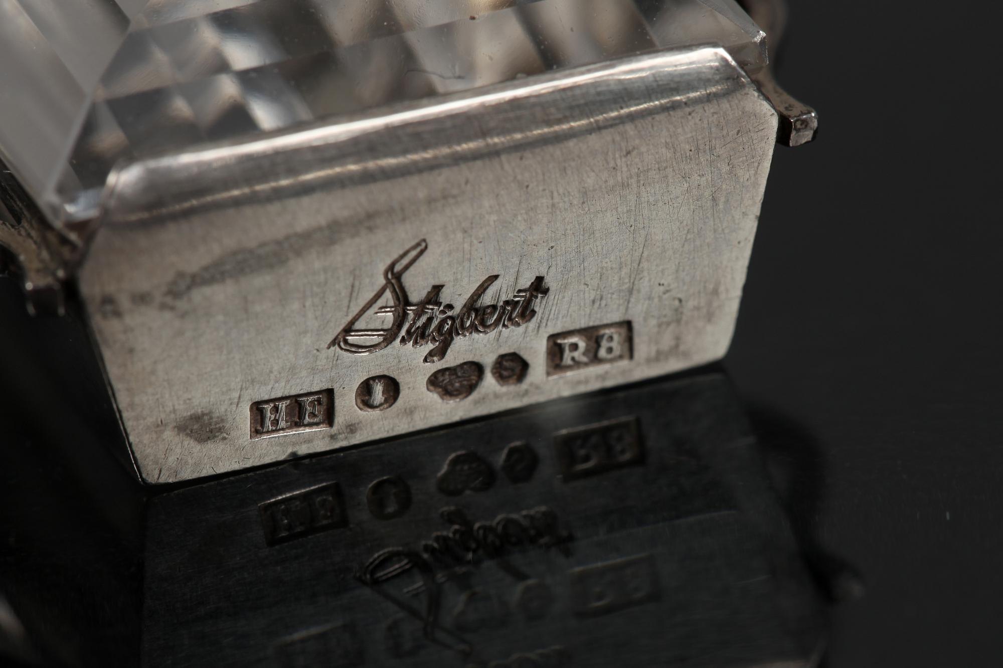 HALSBAND MED HÄNGE, silver med bergkristall. Design Stigbert, Stockholm, 1943.