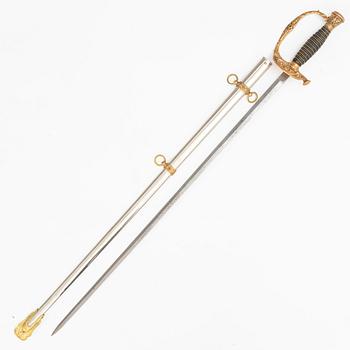 An American officer's sword, 18th/19th century.