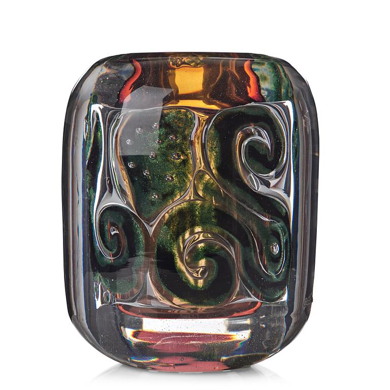 Edvin Öhrström, an "ariel" vase with a bathing female, Orrefors Sweden 1942, nr 260.
