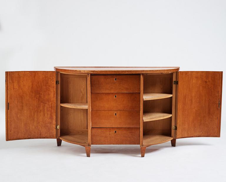 Gunnar Asplund, a Swedish Grace birch sideboard, 1910- 1920's.