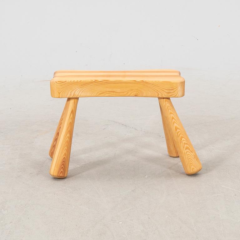 An Ingvar Hildingsson signed pine stool later part of the 20th century.