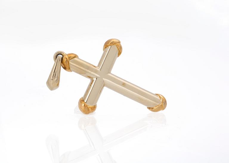 Hermès, 18K gold and white gold, pendant.