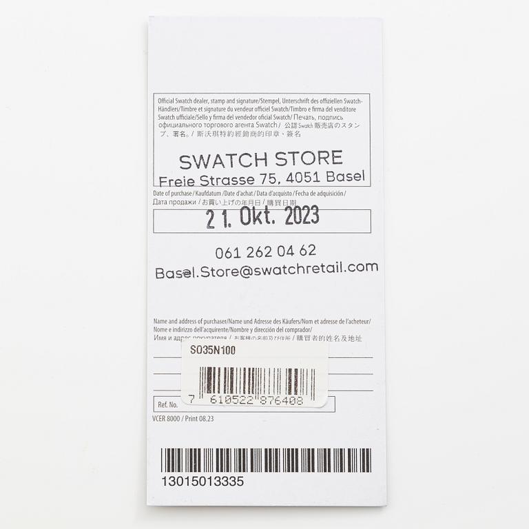Swatch/Blancpain, Scuba Fifty Fathoms, Arctic Ocean, wristwatch, 42.3 mm.