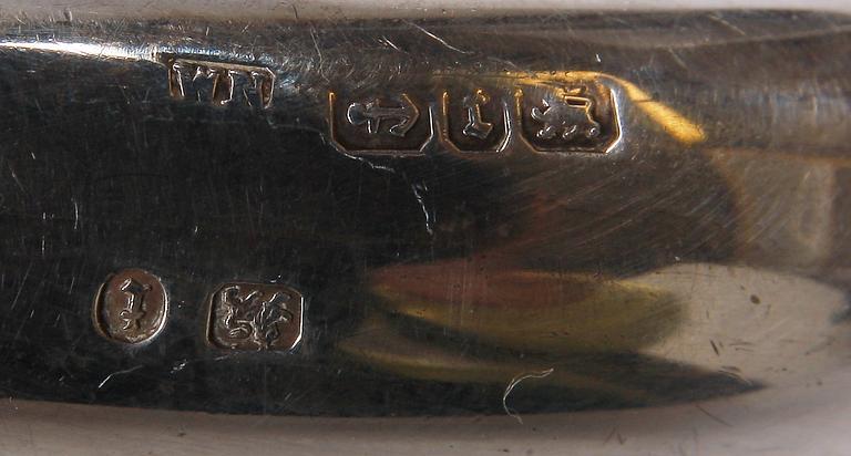 PARTI SILVER, 5 delar. Bl.a CG Hallberg. 1900-tal.