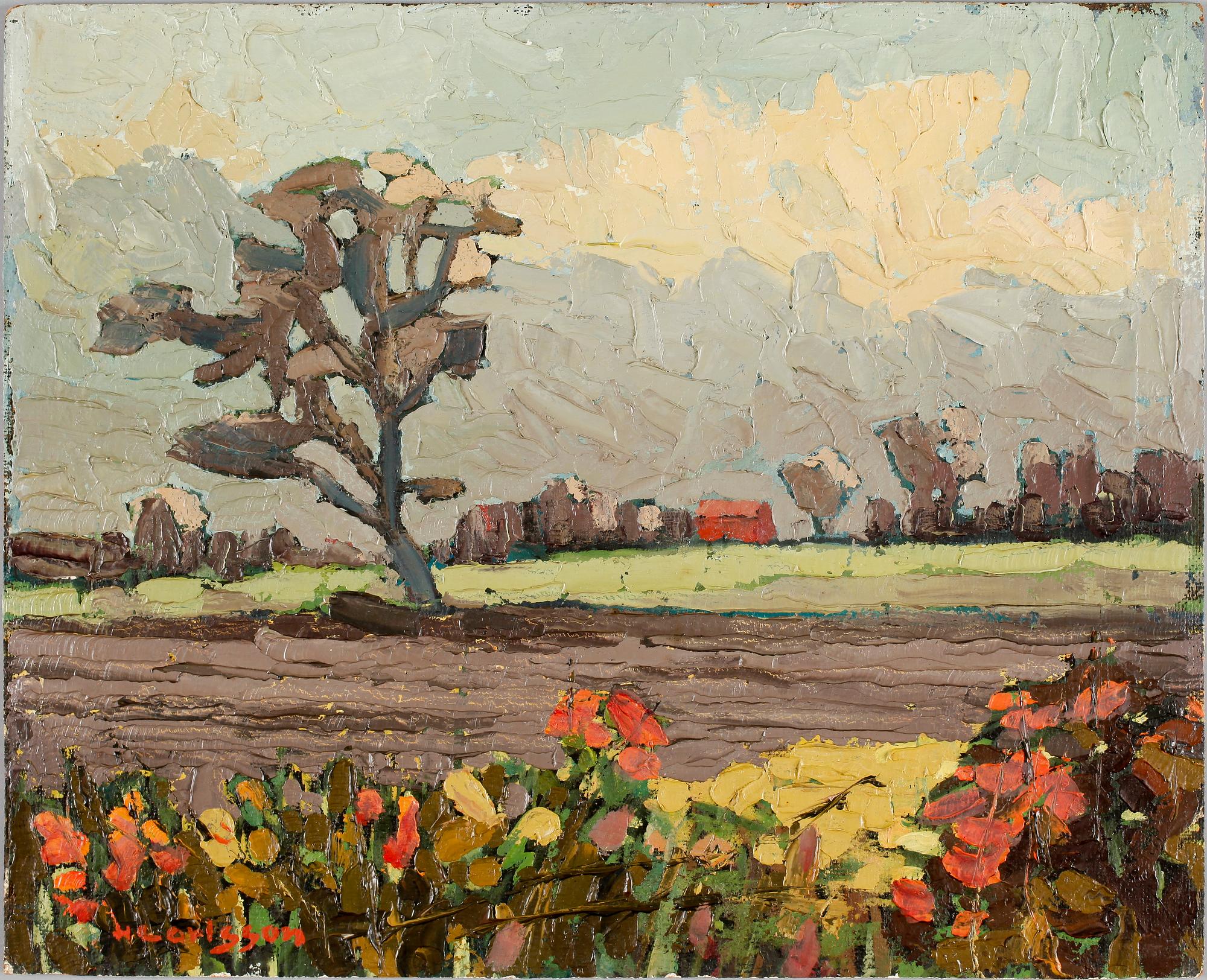 GUSTAV HERBERT CARLSSON, olja på pannå, sign.